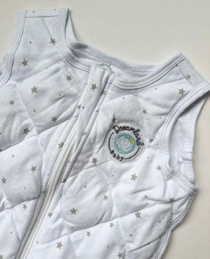 Dreamland Baby White & Beige Stars Weighted Sleep Sack (6-12 Months)