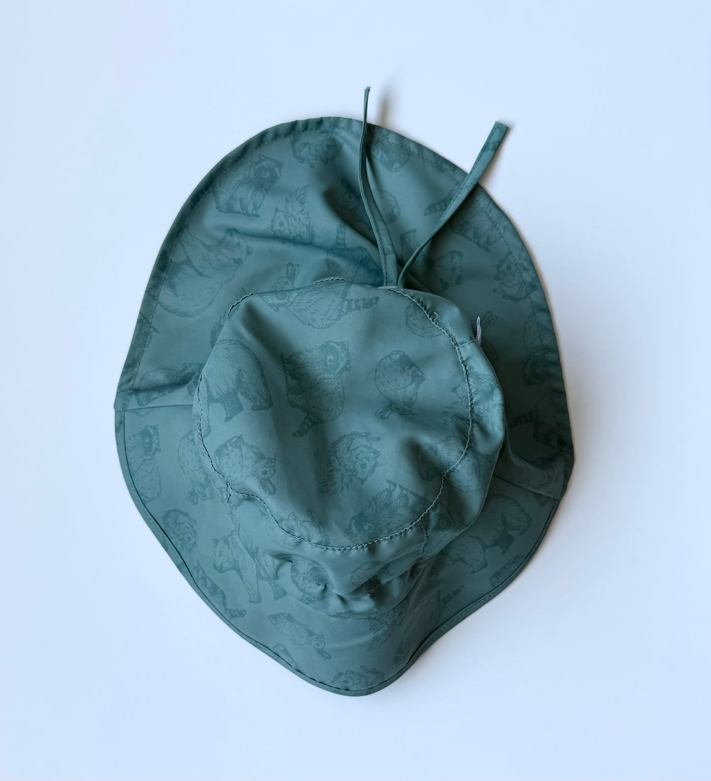 Jan & Jul Green Woodland Animals Sun Hat (6-24 Months)