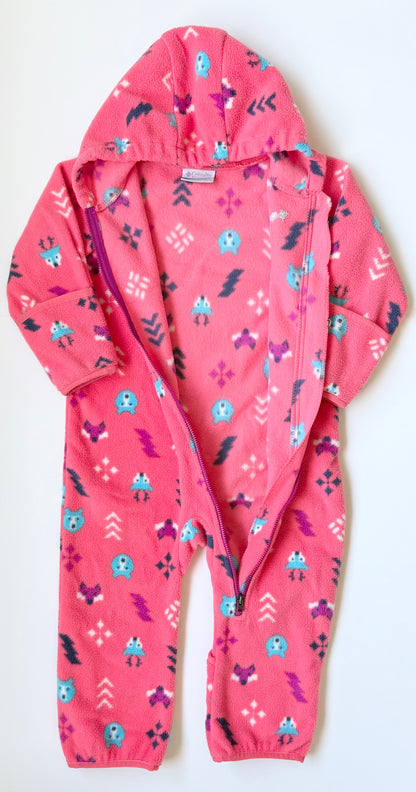 Columbia Pink Woodland Creatures Fleece Bunting Suit (18-24 Months)