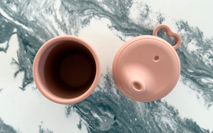 Dusty Rose Silicon Cup & Stretchy Lid
