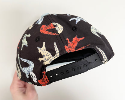 Headster Black & Blue Alligator SnapBack Hat (48CM)