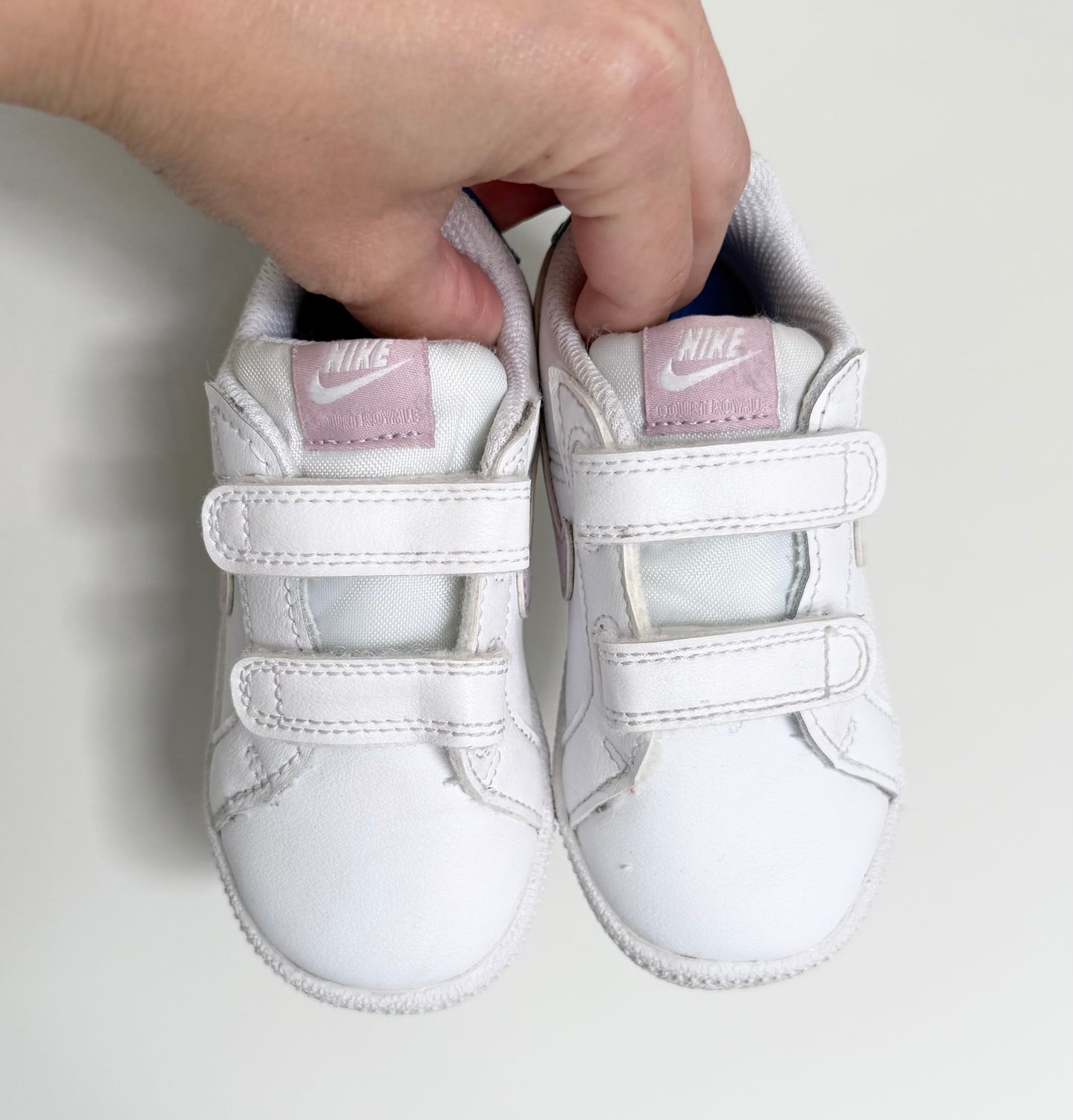 Nike Court Royale TDV White & Light Purple Velcro Sneakers (6)