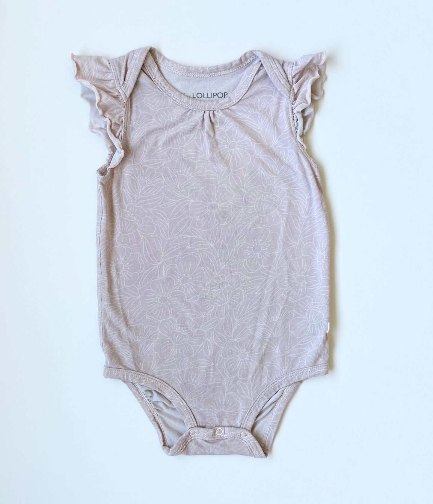 LouLou Lollipop Pink & Dainty White Floral Short Sleeve Bodysuit (18-24 Months)