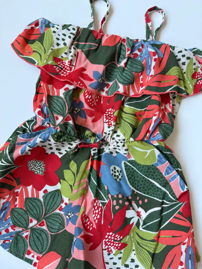 Mayoral Bright Tropical Flowy Tank Romper (3T)