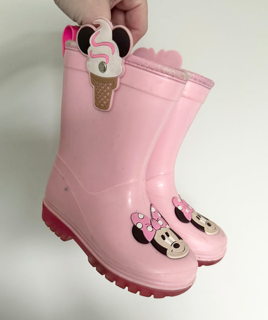 Disney Minnie Mouse Ice Cream Pink Rubber Boots (7)