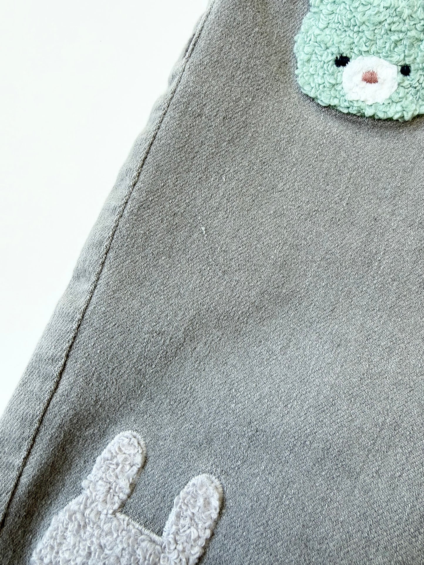 H&M Grey Furry Friends Jeans (12-18 Months)