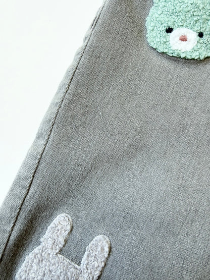 H&M Grey Furry Friends Jeans (12-18 Months)