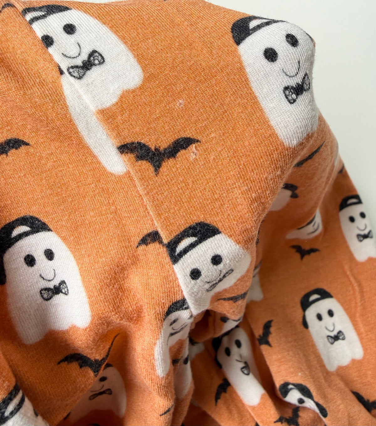 Milk + Coco Orange Cool Dude Ghosts Two Peice PJ Set (2T)