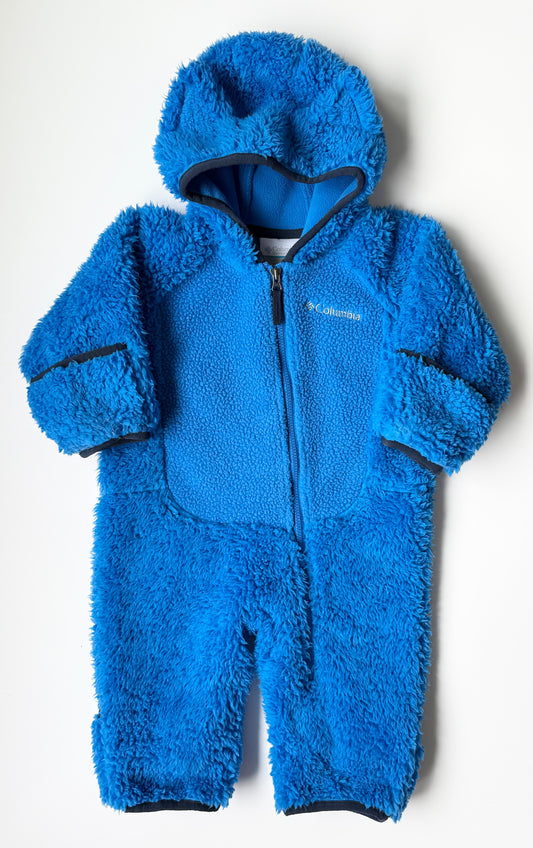 Columbia Blue Foxy Sherpa Furry Bunting Suit (3-6 Months)
