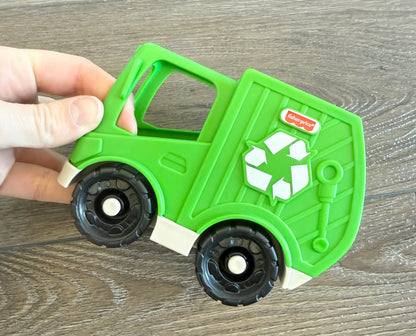 Fisher-Price Little People Green Recycling Car