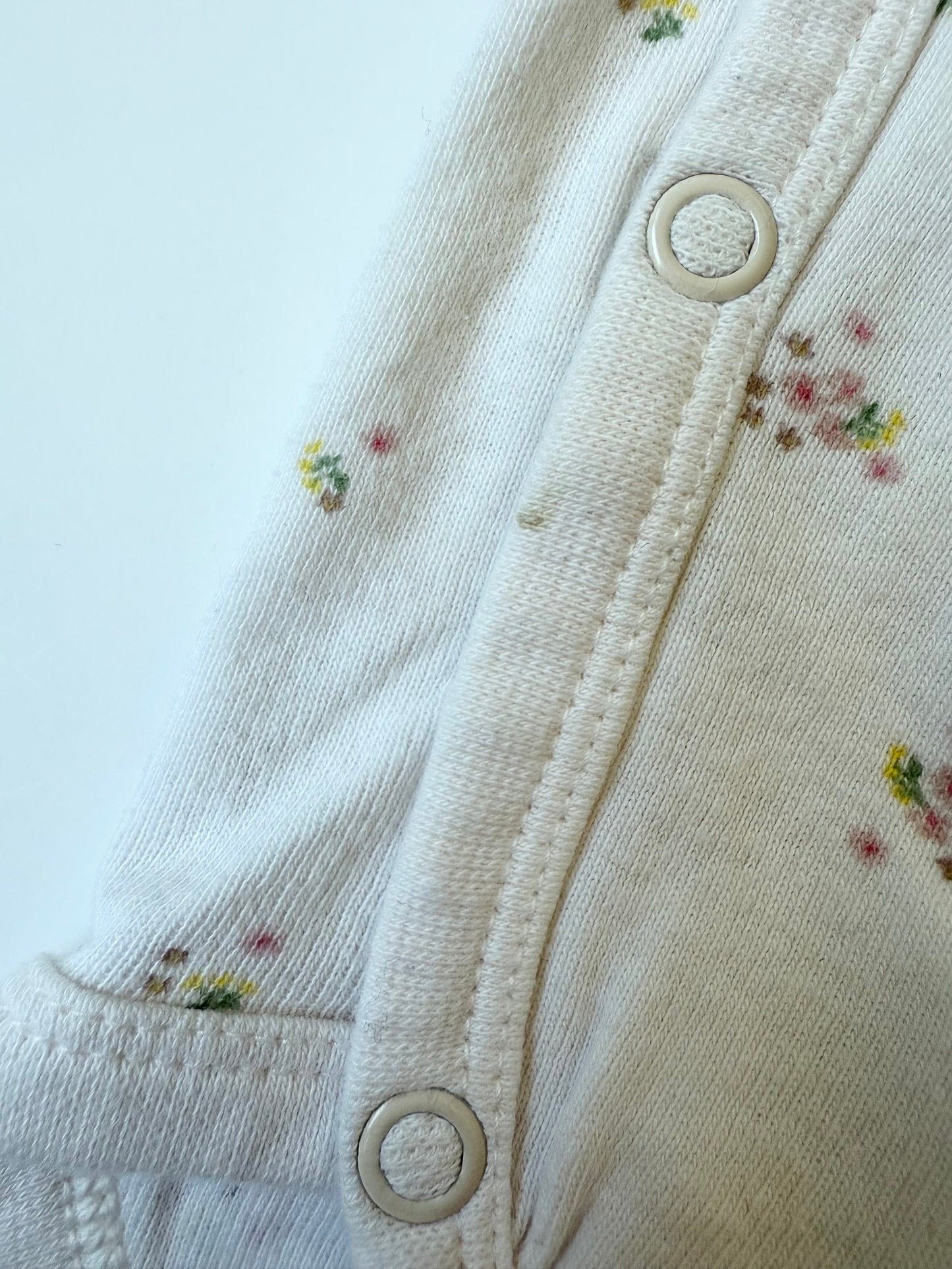 H&M Yellow Ribbed & White Floral Kimono Short Sleeve Bodysuits Bundle (2-4 Months)