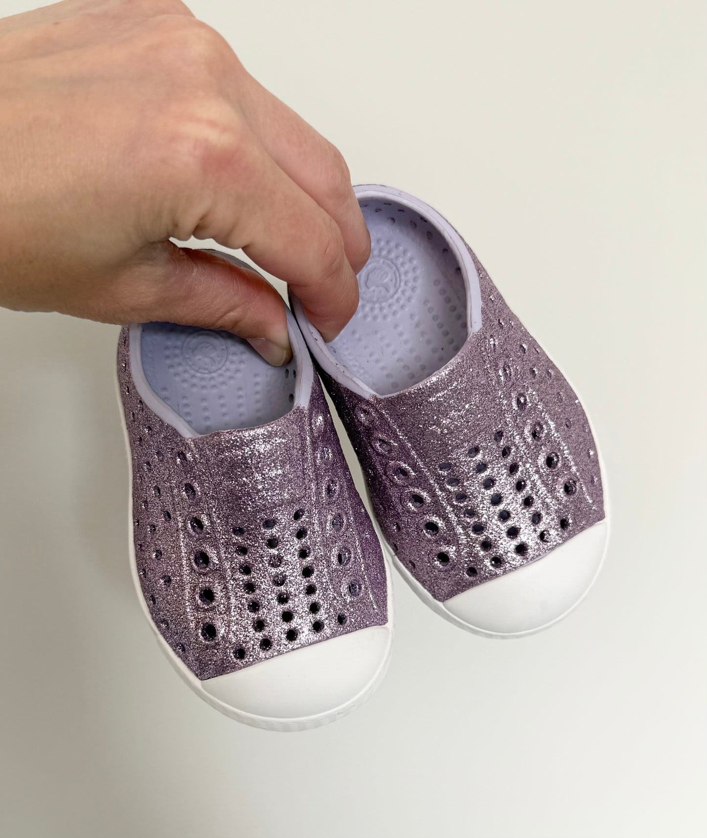 Native Purple Sparkle Jefferson Slip Ons (C4)