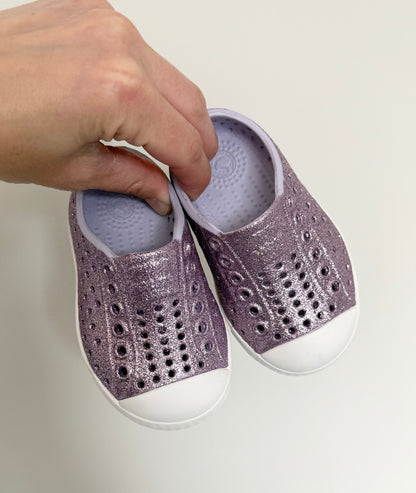 Native Purple Sparkle Jefferson Slip Ons (C4)
