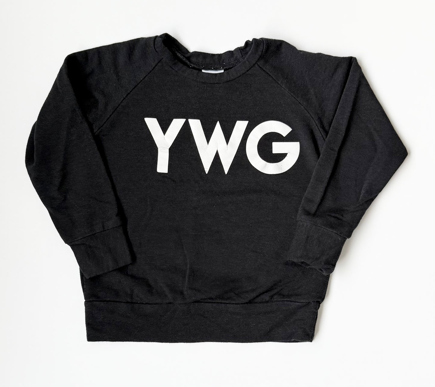 Posh & Cozy Black “YWG” Pullover (2T)