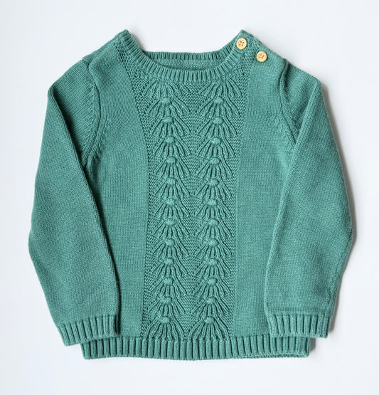 Little Planet Green Knit Sweater (4T)