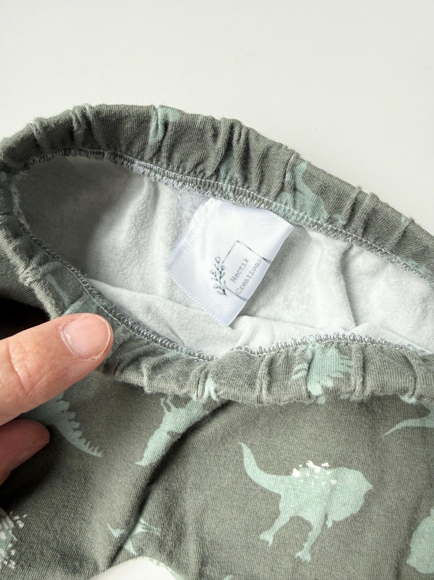 Hectik Creations Handmade Green Dinosaur Shorts (0-3 Months)