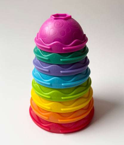 Rainbow Silicon Stacking Cups