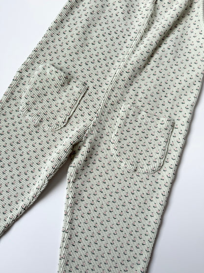 Zara Green Waffled Dainty Floral Tank Jumpsuit (2-3 Years)