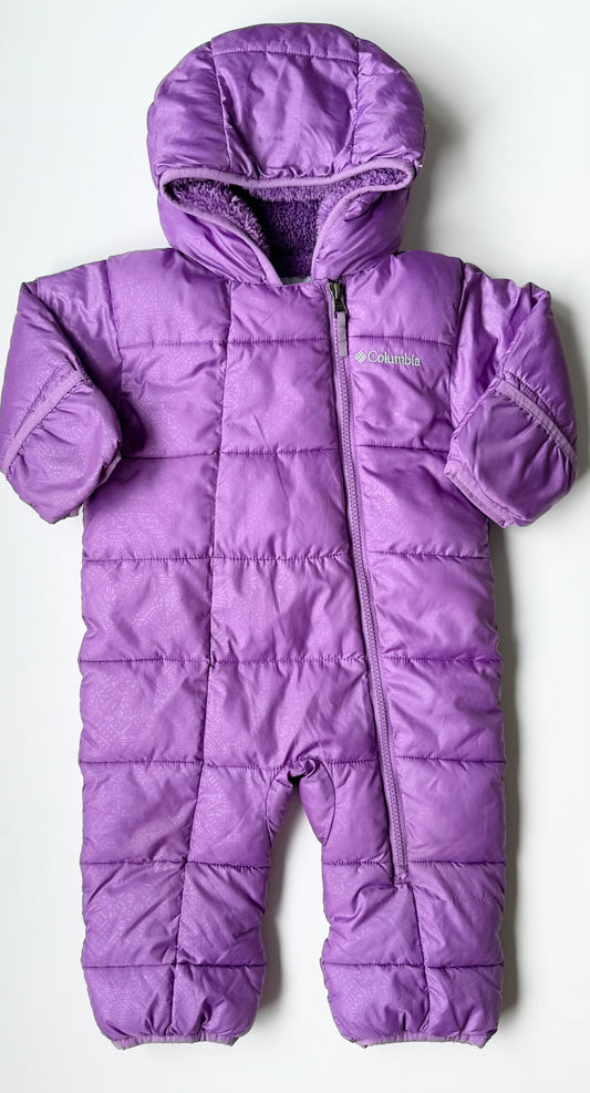 Columbia Purple Puffer Bunting Suit (6-12 Months)