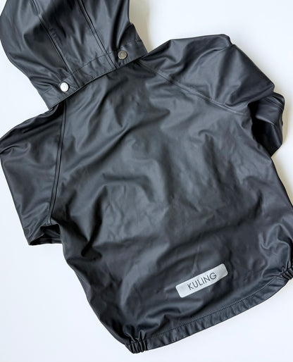 Kuling Black Rain Coat & Pants Matching Two Peice Set (4-5 Years)