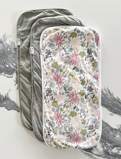 Copper Pearl Baby Burp Cloths Lot