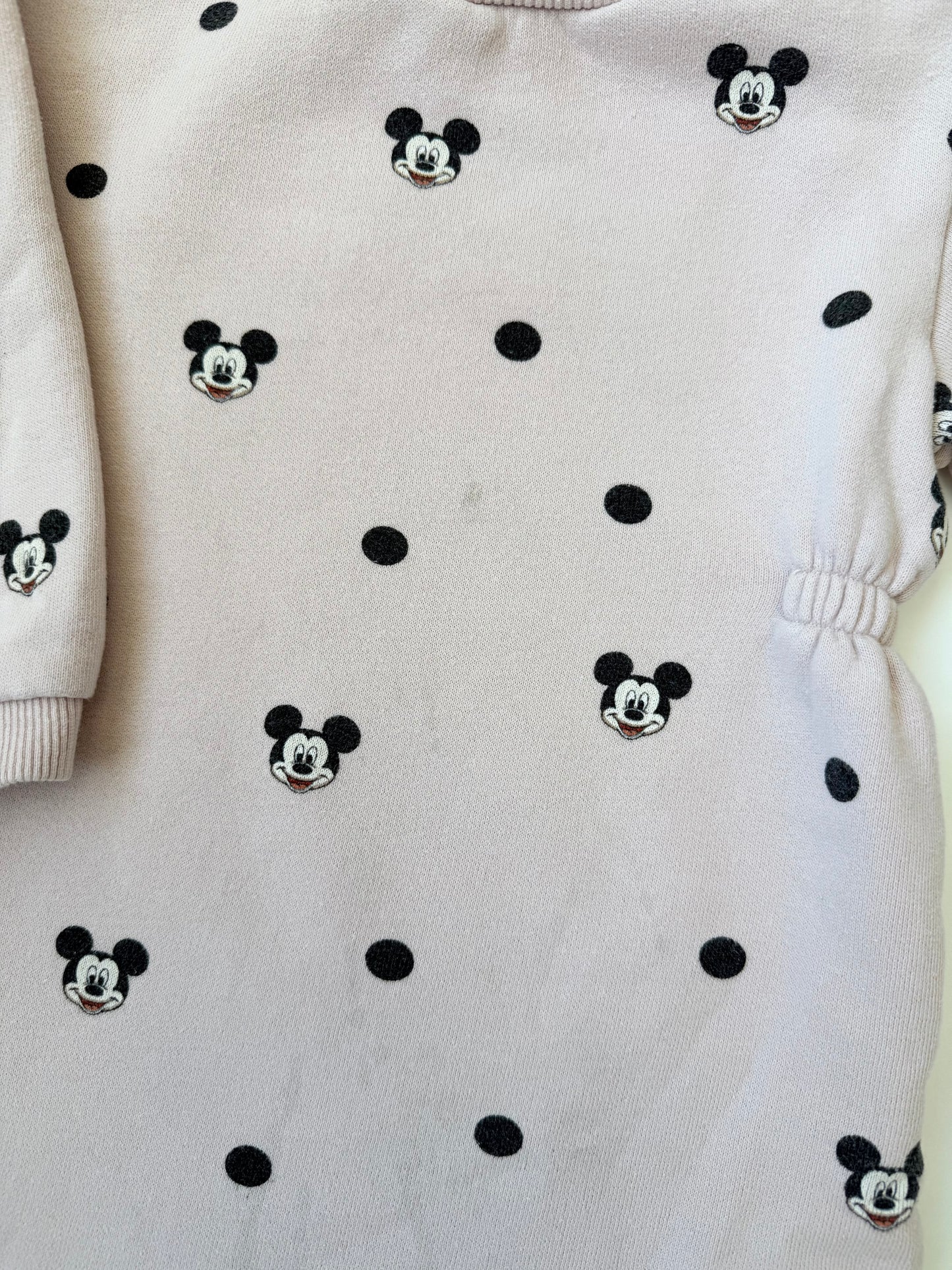 Zara Disney Light Pink Mickey Sweater Dress (2-3 Years)