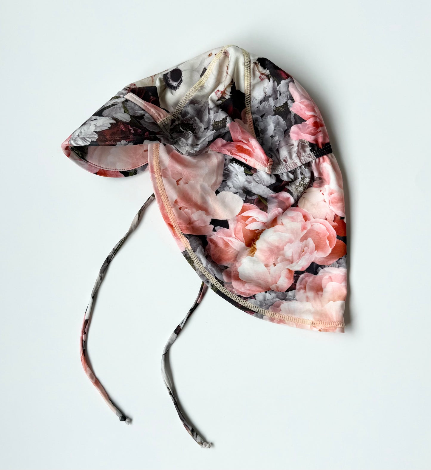 Molo Pink & Grey Floral Swim Sun Hat (3-5 Years)