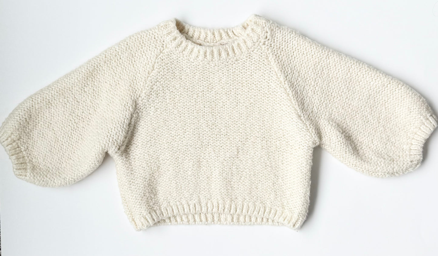Zara White Chunky Knit Sweater (12-18 Months)