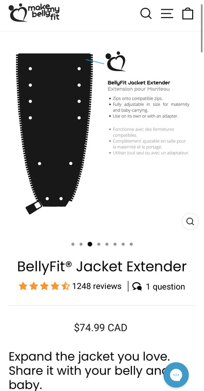 Make My Belly Fit Maternity Universal Jacket Extender