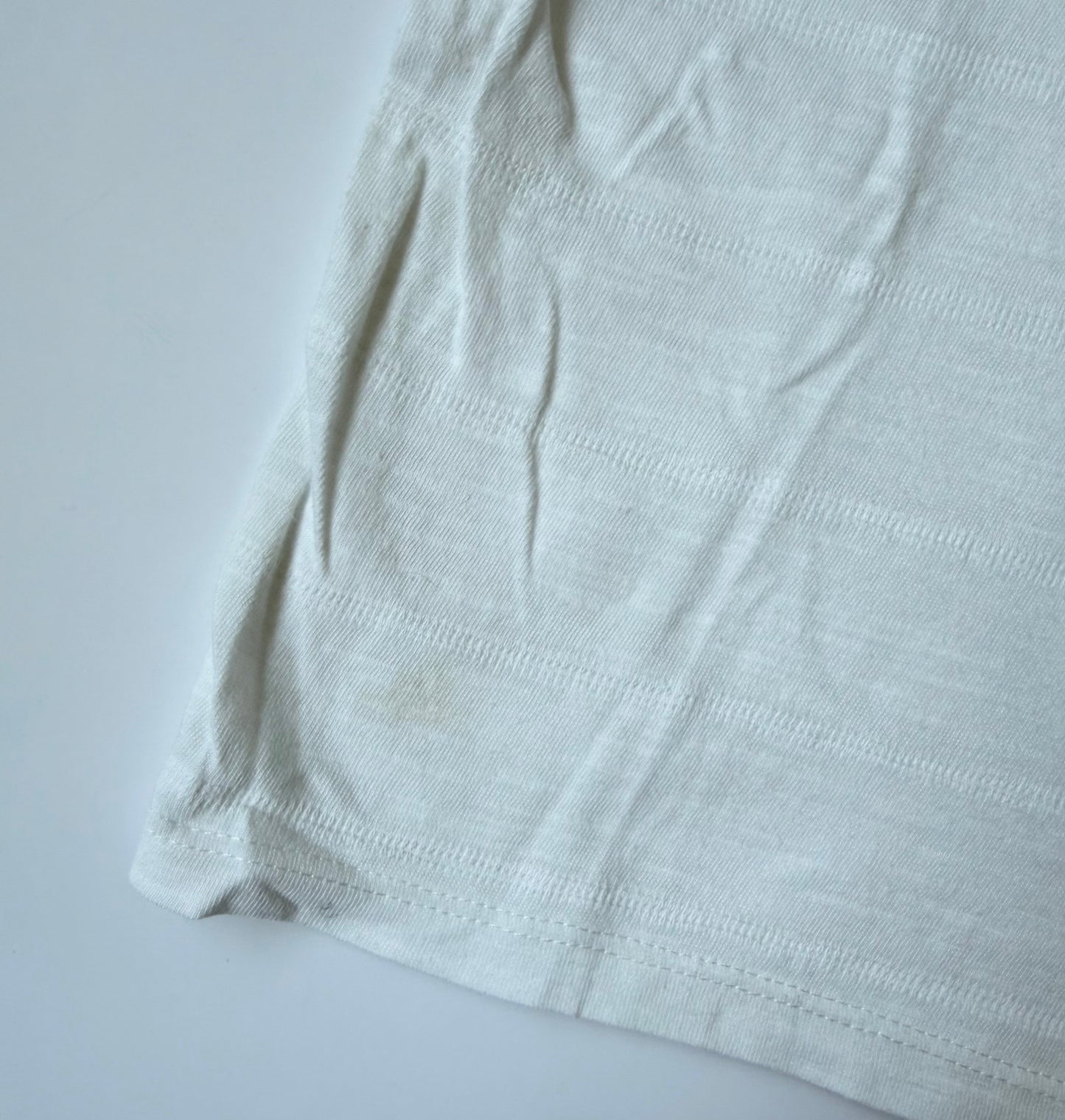 Zara White Textured Three Button Pocket T-Shirt (3-6 Months)