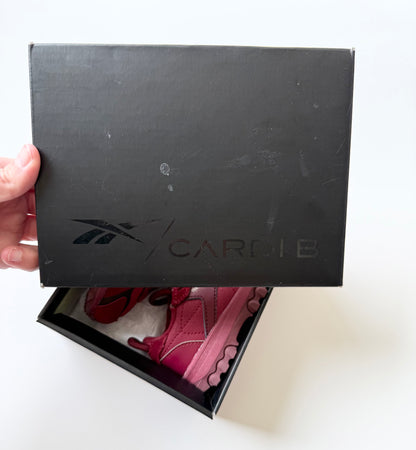 Reebok x Cardi B Dark Red Velour Stretch Lace Sneakers (5)