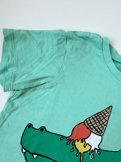 H&M Green Alligator Ice Cream T-Shirt (2-3 Years)