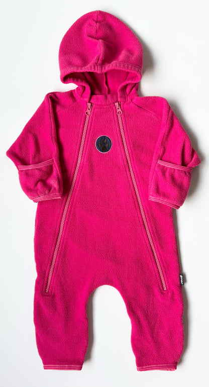 MEC Hot Pink Paw Fleece Bunting Suit (6 Months)
