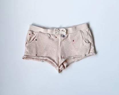 Zara Light Pink Embroidered Sweat Shorts (9-12 Months)