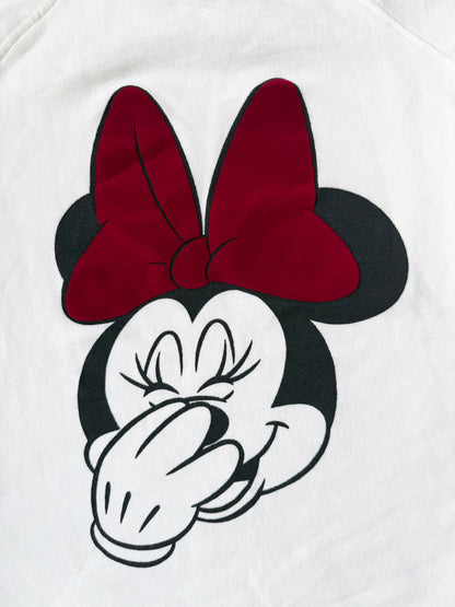 Zara x Disney White & Red Velvet Bow Minnie Mouse Sweater Dress (4-5 Years)