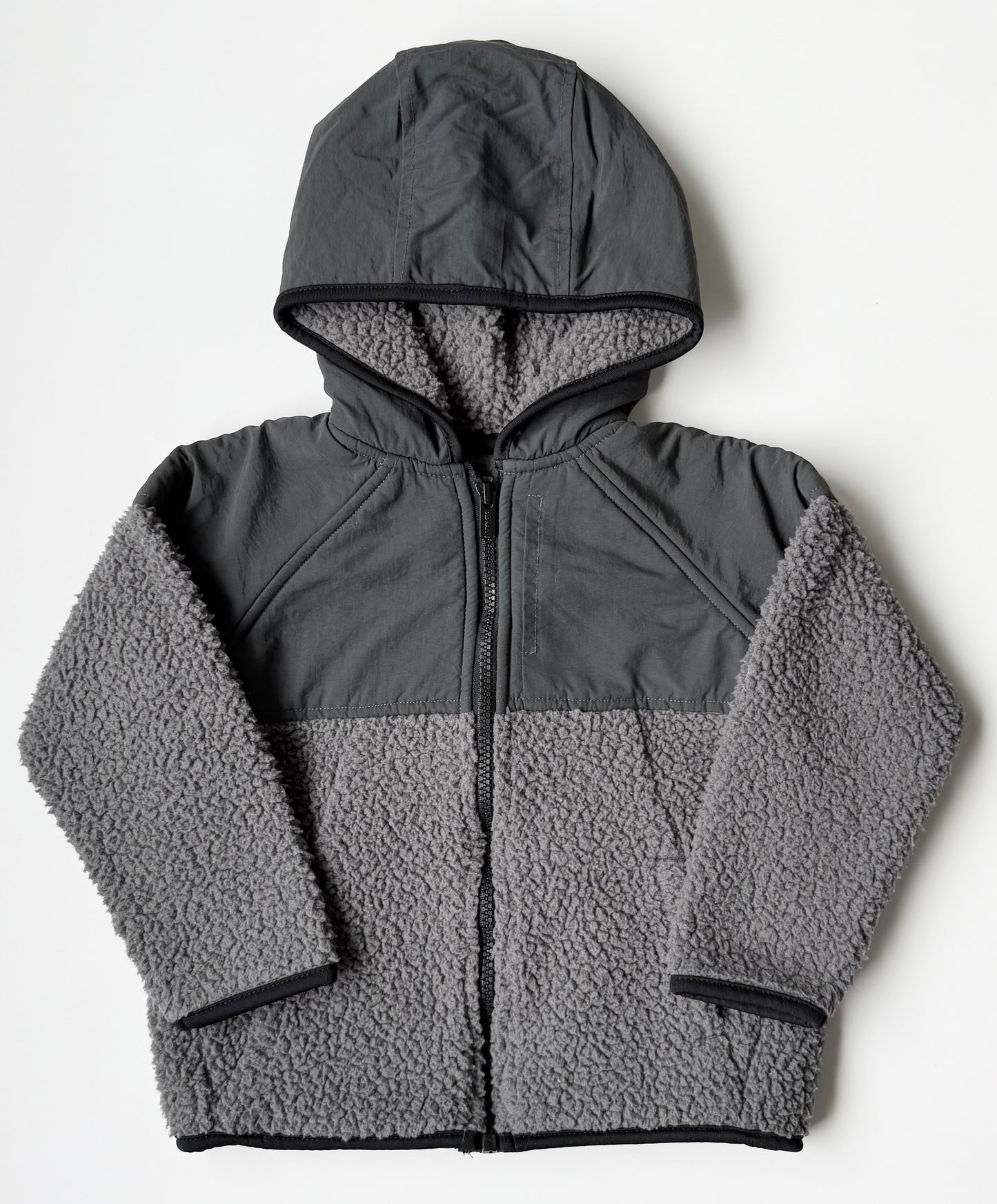 Old Navy Grey Sherpa Zip Up (2T)