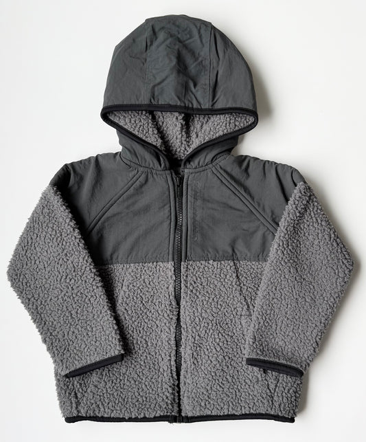 Old Navy Grey Sherpa Zip Up (2T)