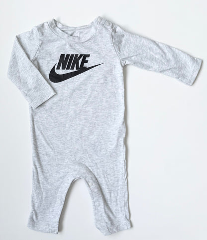 Nike Heather Grey Long Sleeve Romper (6 Months)