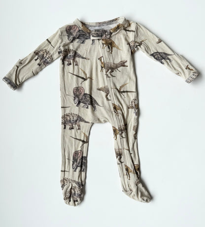 Posh Peanut Tan Dinosaurs Sleeper (Newborn)