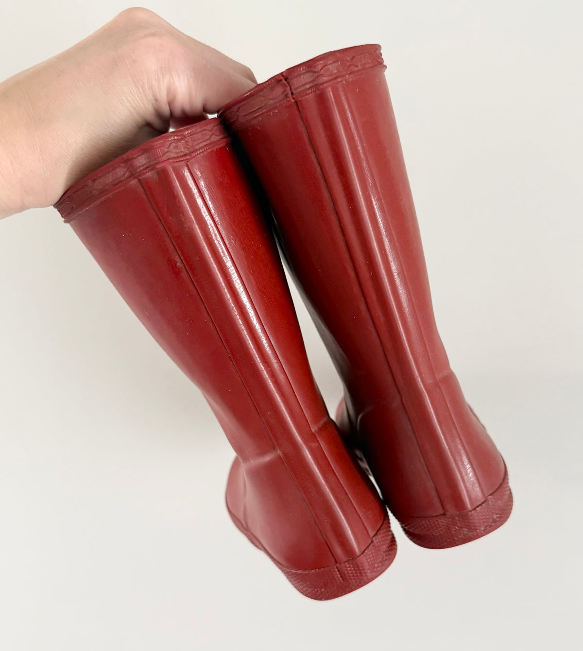 Hunter Dark Red Rubber Boots (UK10)