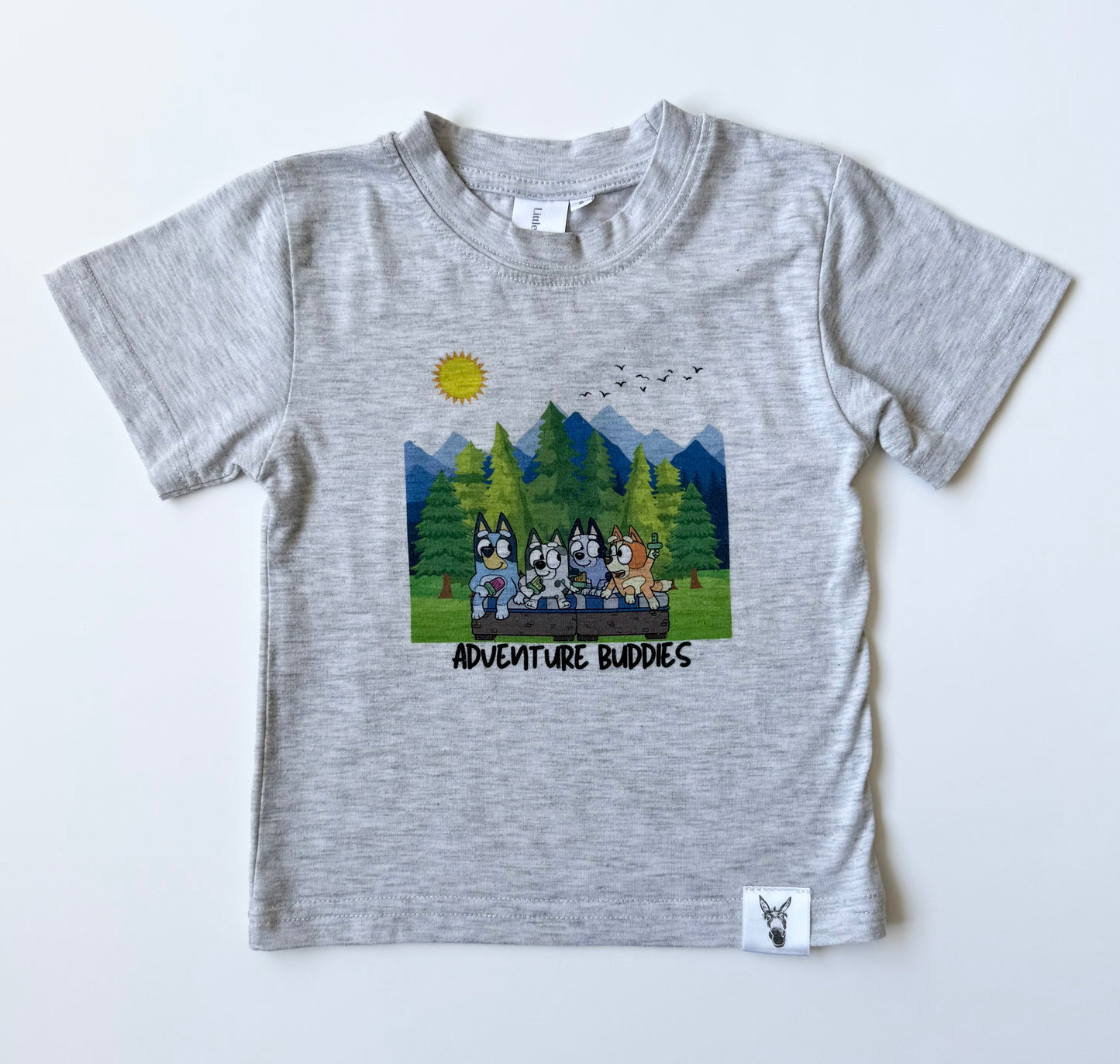 Little Beau Co Light Grey Bluey “Adventure Buddies” T-Shirt (2T)