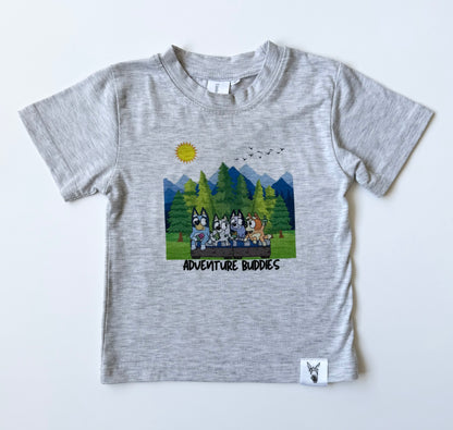 Little Beau Co Light Grey Bluey “Adventure Buddies” T-Shirt (2T)