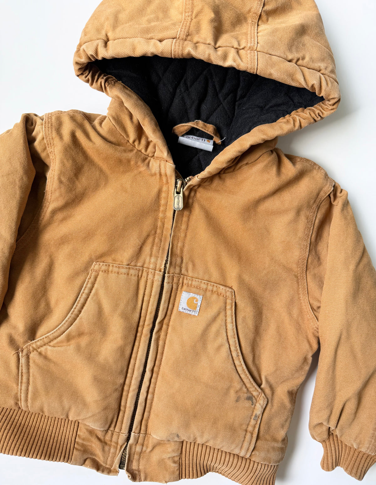 Carhartt Brown Active Flannel Quilt-Lined Cotton Duck Canvas Jacket (2T)