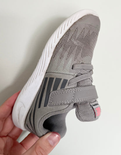Nike Star Runner Light Grey & Pink Mesh Stretch Lace & Velcro Sneakers (9)