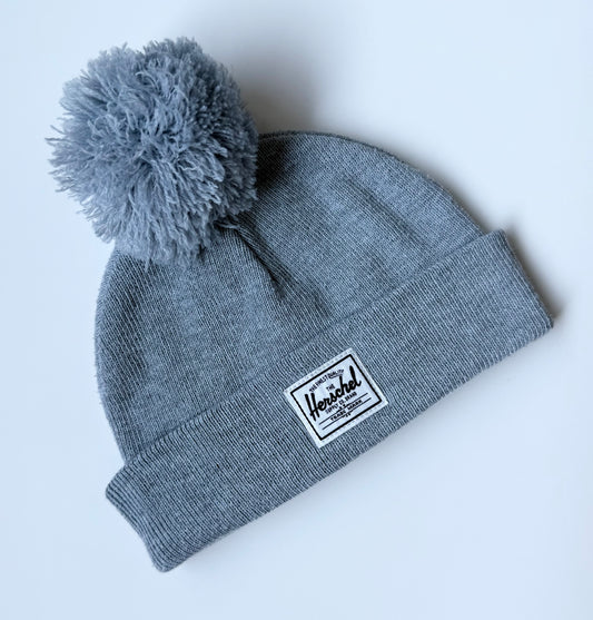 Herschel Light Grey Pom Beanie (6-18 Months)