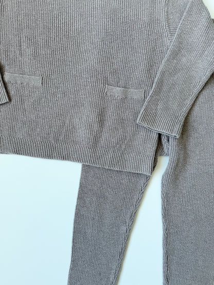 H&M Light Brown Knit Pocket Sweater & Leggings Sets (3-4 Years)
