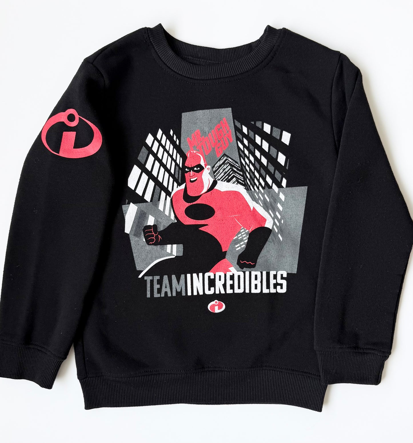 Disney Pixar Black The Incredibles 2 “Mr. Tough Guy” Sweater (5/6 Years)