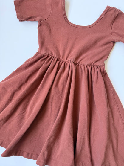 Alice + Ames Brown Short Sleeve Ballet Twirl Dress (3T)