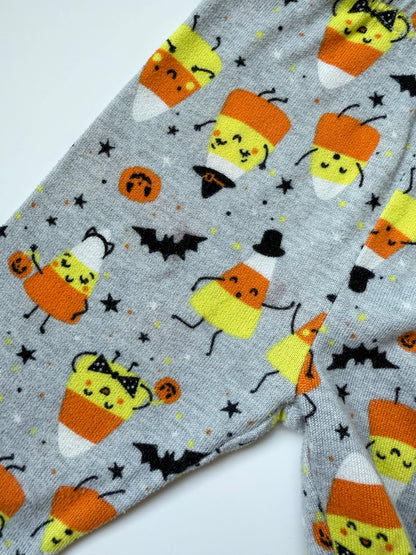 Trick or Treat Sleep Grey Candy Corn Two Piece PJ Set (5T)