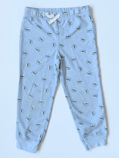 Carters Light Blue Daisies Sweater & Pants Set (4T)